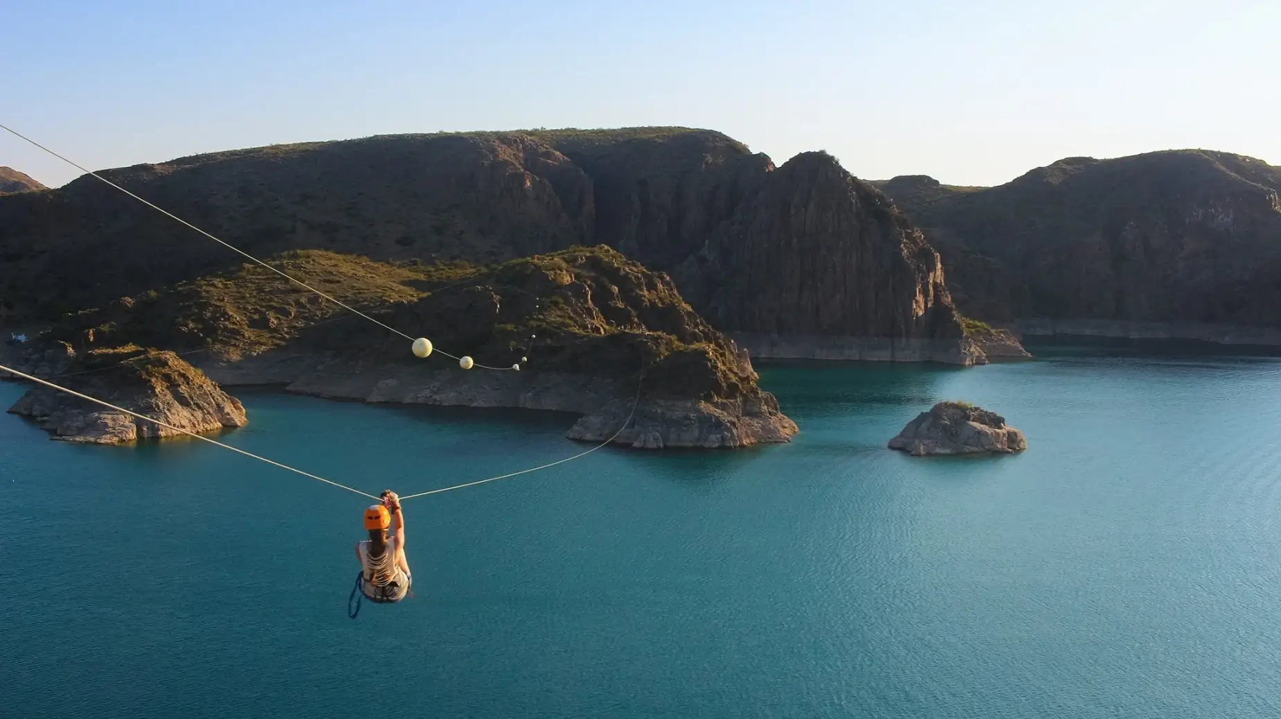 Zipline at Los Reyunos Dam